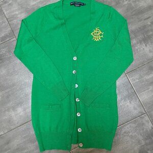 Ralph Lauren Kelly Green Wool Cardigan, Size: M